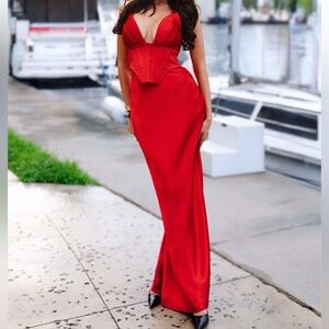 BABYBOO SHAE MAXI DRESS - RED Red Evening Gown